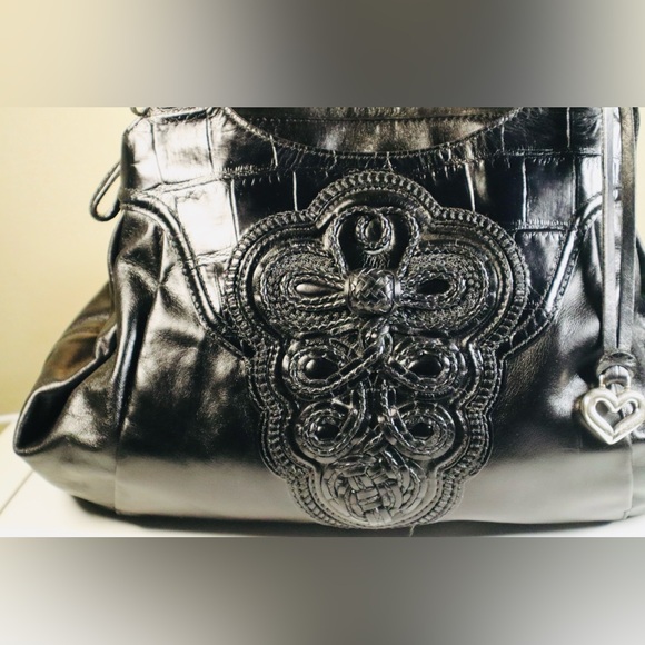 VTG BRIGHTON KATARINA 3D LEATHER MASTERPIECE COLLECTION EMBROIDERED SHOULDER BAG - Picture 11 of 11